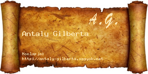 Antaly Gilberta névjegykártya